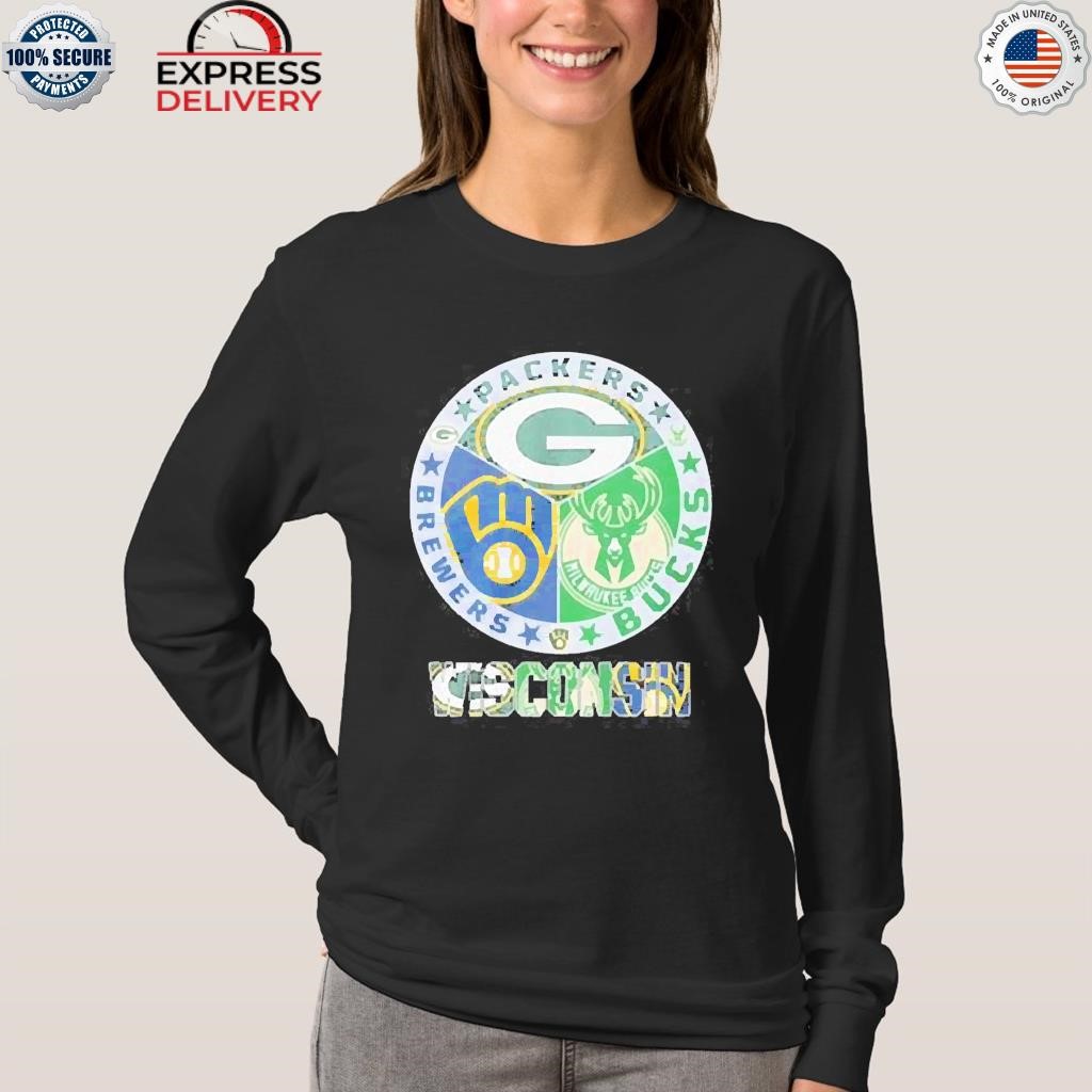 Wisconsin Packers Wisconsin Brewers Wisconsin Bucks T-shirt