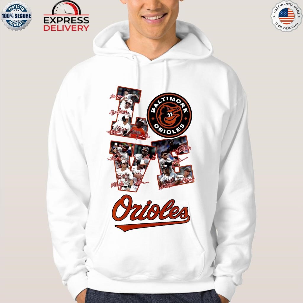 Baltimore orioles love team personalized baseball shirt, hoodie