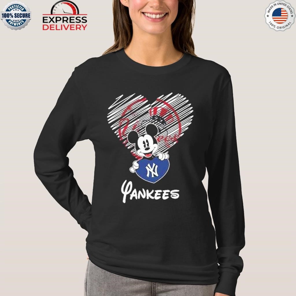 Mickey mouse love new york yankees heart shirt, hoodie, sweater