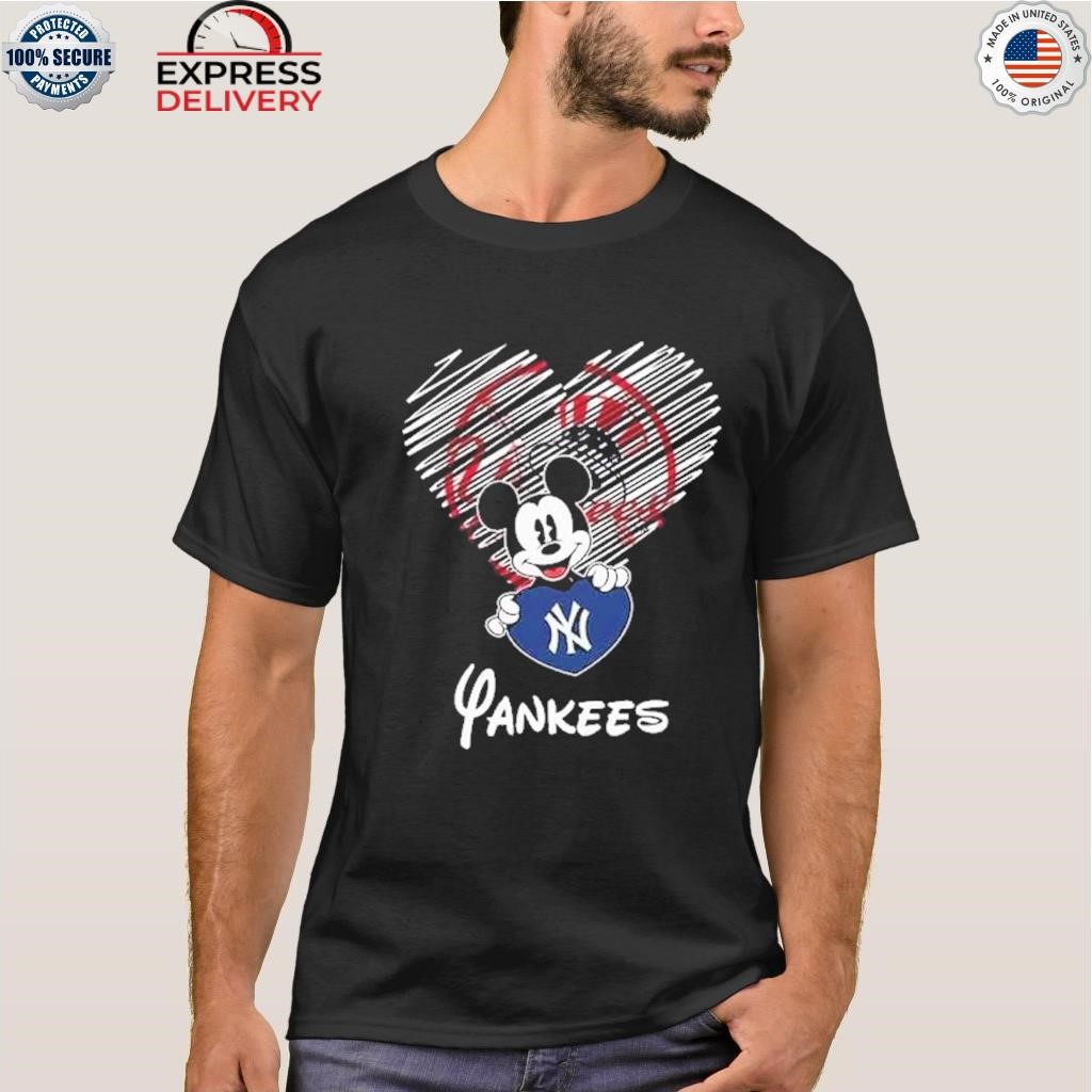 Mickey mouse love new york yankees heart shirt, hoodie, sweater, long  sleeve and tank top