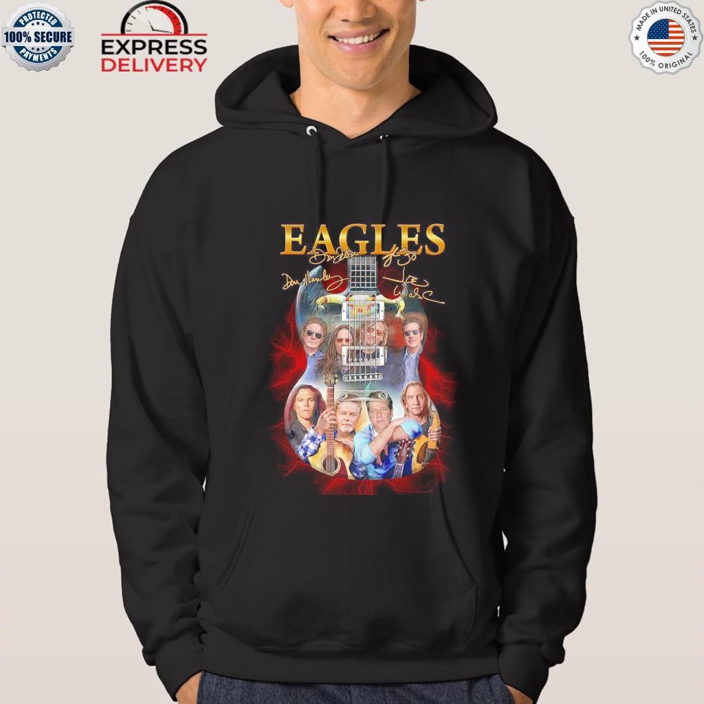 Official eagles rock band guitar signatures T-shirt, hoodie, sweater, long  sleeve and tank top