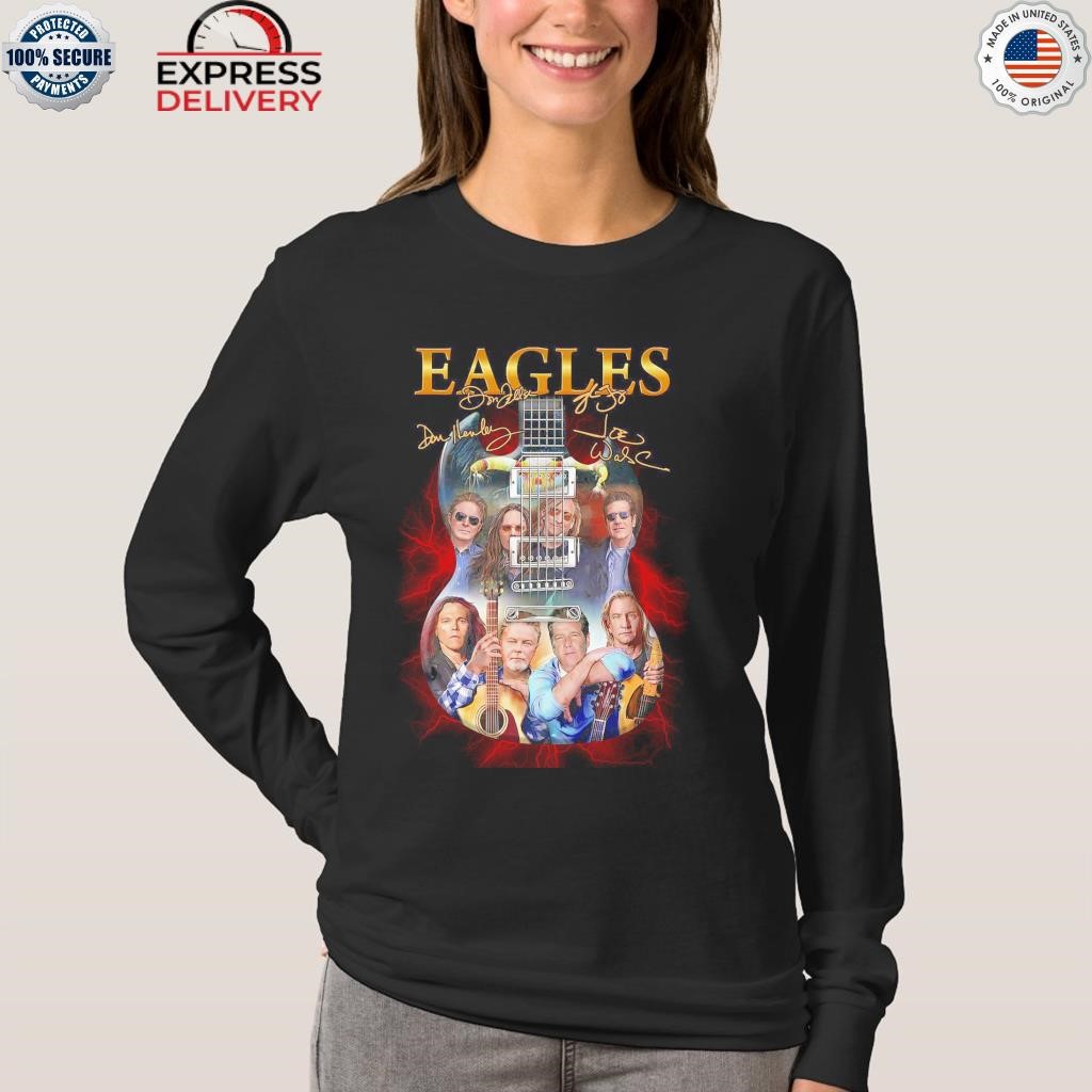 Official eagles rock band guitar signatures T-shirt, hoodie