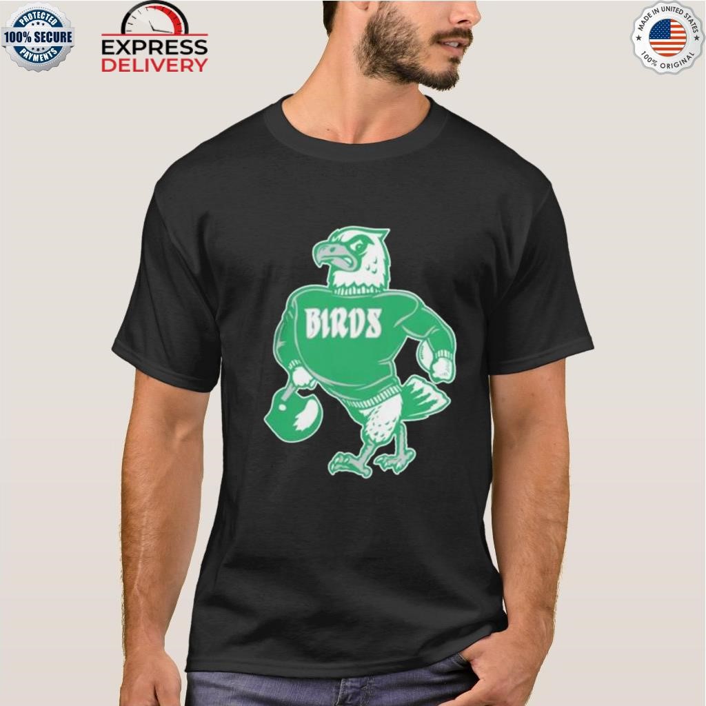 Birds Retro Mascot T-Shirt | Philadelphia Eagles Inspired | Phillygoat Black Heather / 5XL