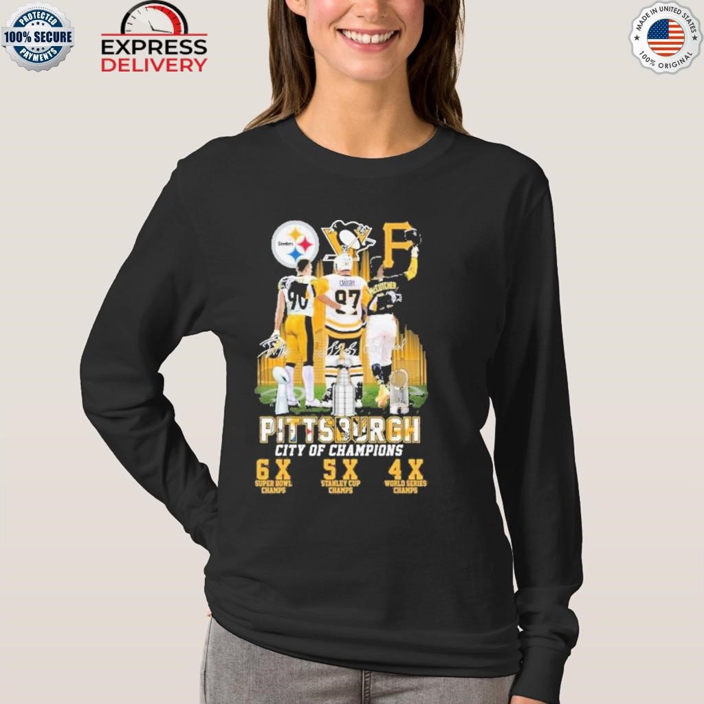 Pittsburgh City Of Champions Steelers Penguins Pirates shirt, hoodie,  sweater, long sleeve and tank top