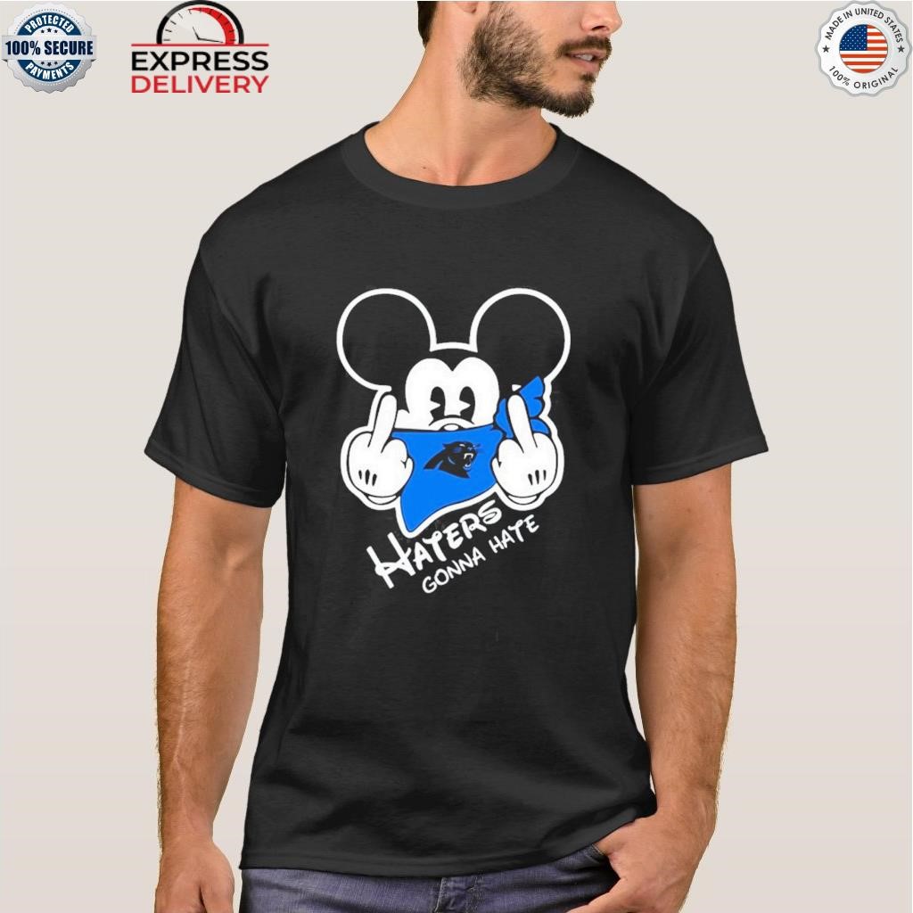 Carolina panthers haters gonna hate mickey mouse shirt - Limotees