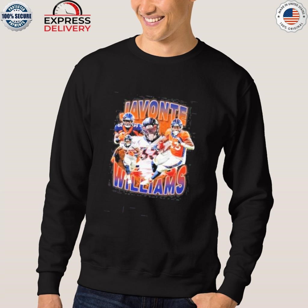 Javonte Williams Denver Broncos RB Long Sleeve Shirt Jersey