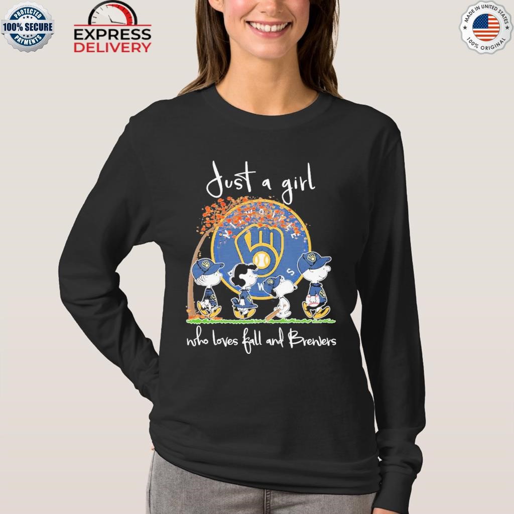 Just A Girl Who Loves Fall And Brewers T Shirt - Growkoc