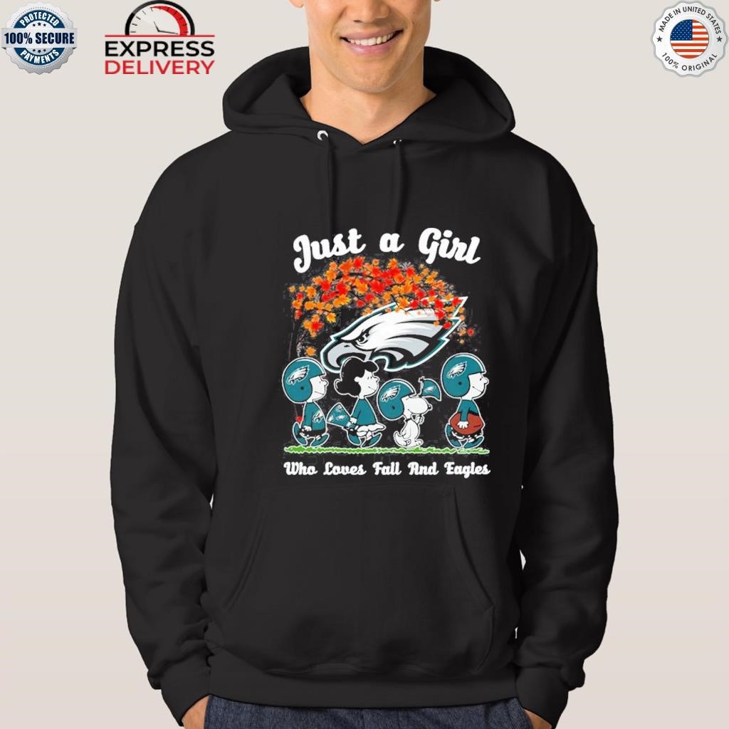 Just A Girl Who Love Fall And Philadelphia Eagles 2023 Shirt