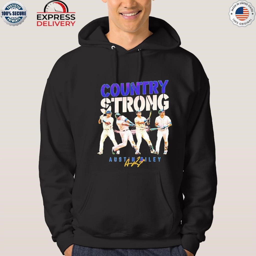 Official austin riley country strong mlbpa T-shirt, hoodie