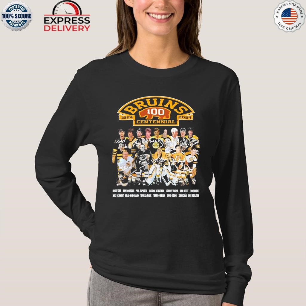 Boston Bruins 100 Centennial 1924-2024 Signatures Shirt - Guineashirt  Premium ™ LLC