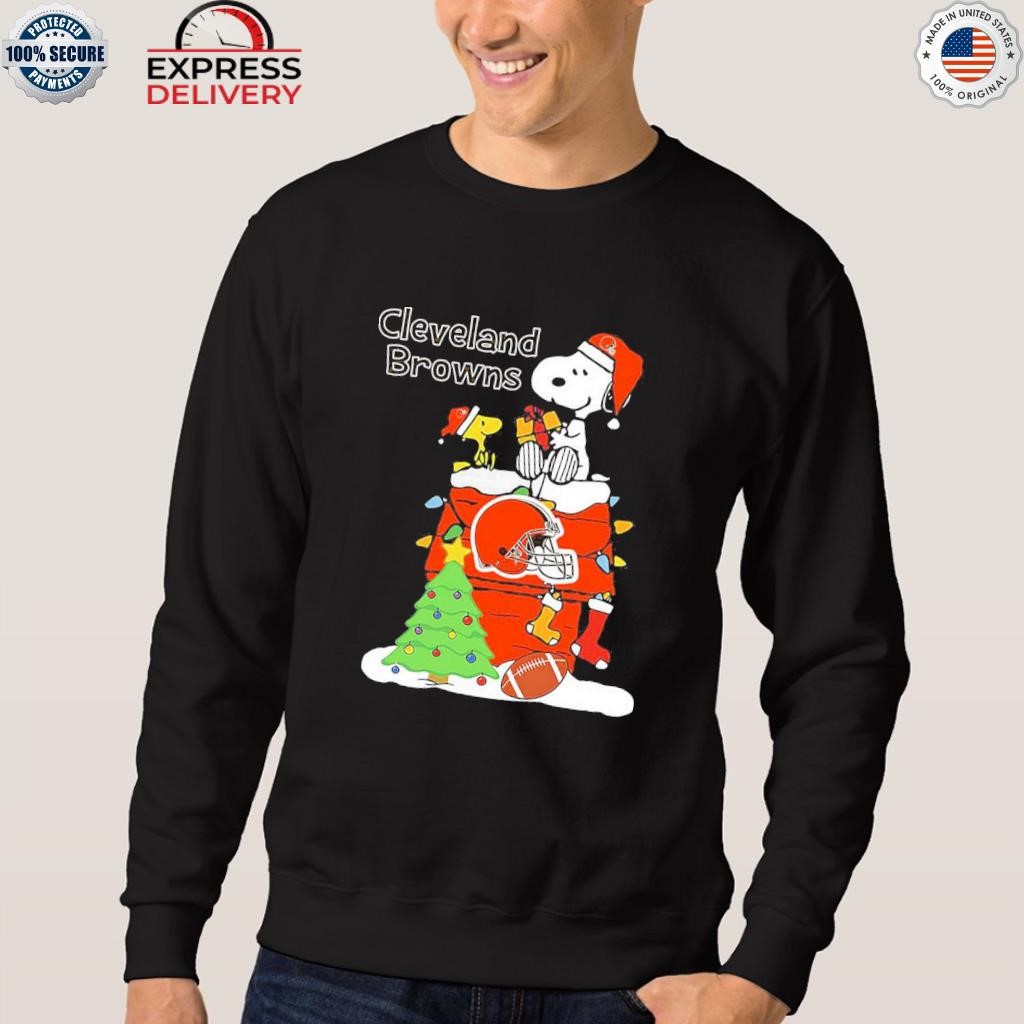 Official christmas Snoopy Cleveland browns T-shirt, hoodie, sweater, long  sleeve and tank top