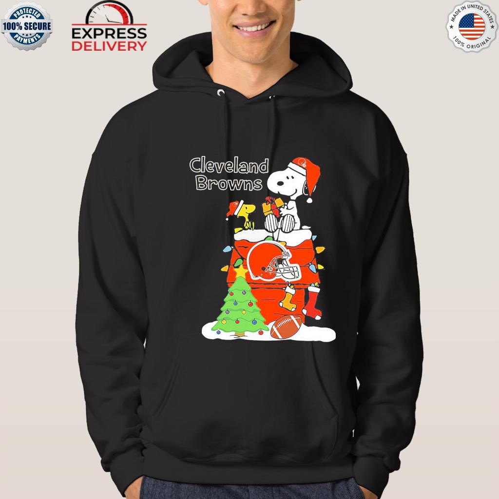 Official christmas Snoopy Cleveland browns T-shirt, hoodie, sweater, long  sleeve and tank top