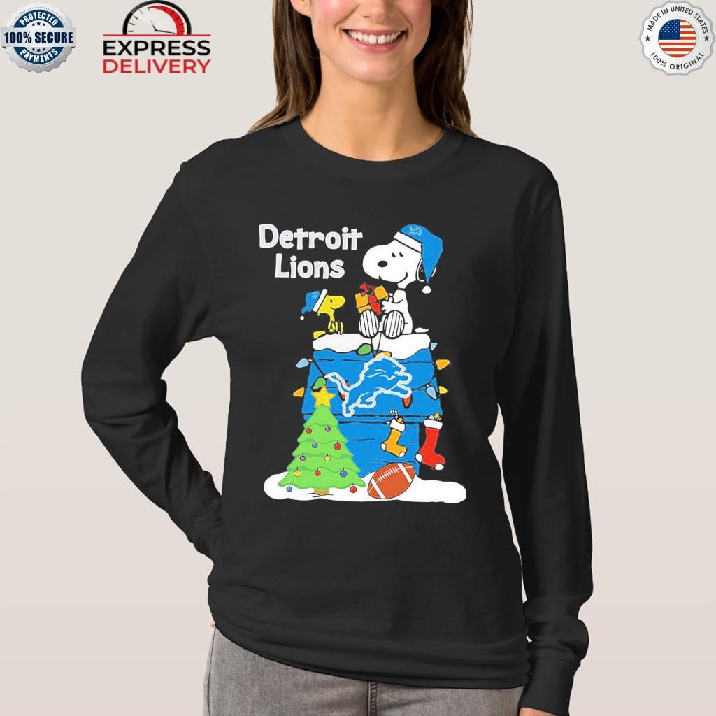 Official christmas Snoopy detroit lions T-shirt, hoodie, sweater, long  sleeve and tank top