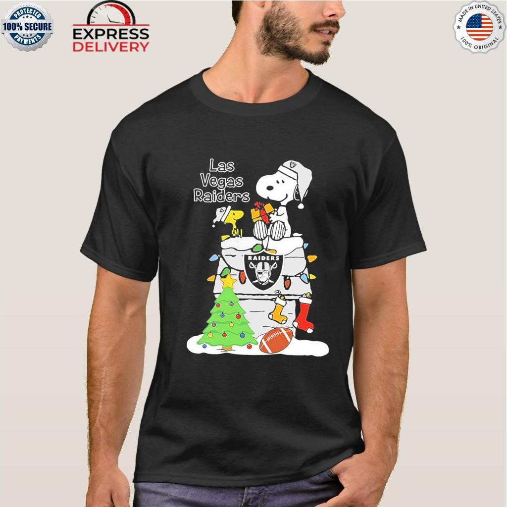 Official Santa Snoopy And Woodstock Las Vegas Raiders Christmas Shirt