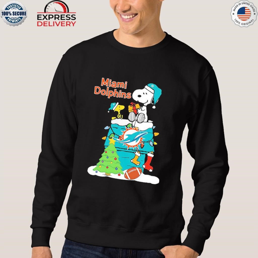 Official christmas Snoopy miamI dolphins T-shirt, hoodie, sweater, long  sleeve and tank top