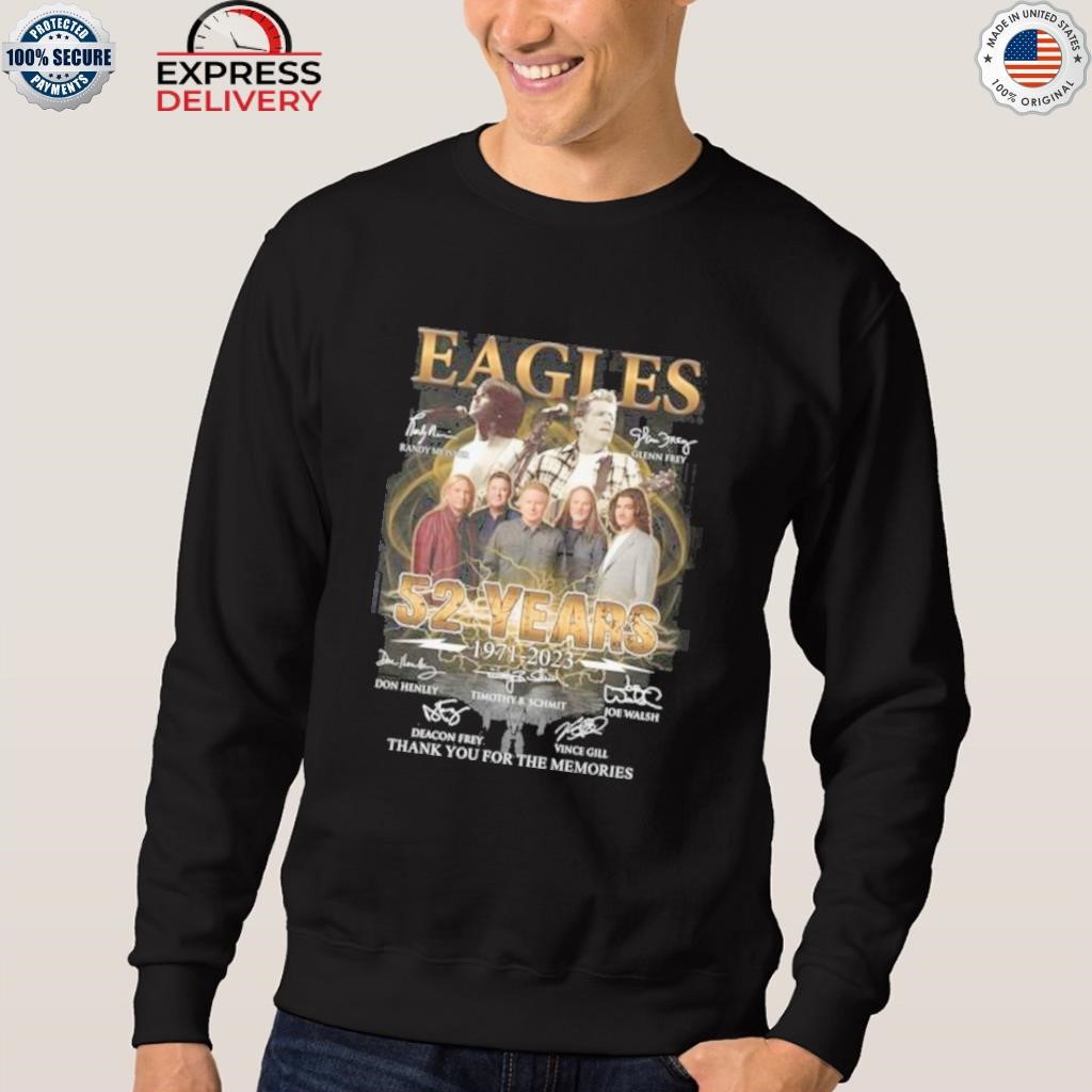 Band celebration 52 years eagles thank you for the memories 1972023 shirt,  hoodie, longsleeve, sweater