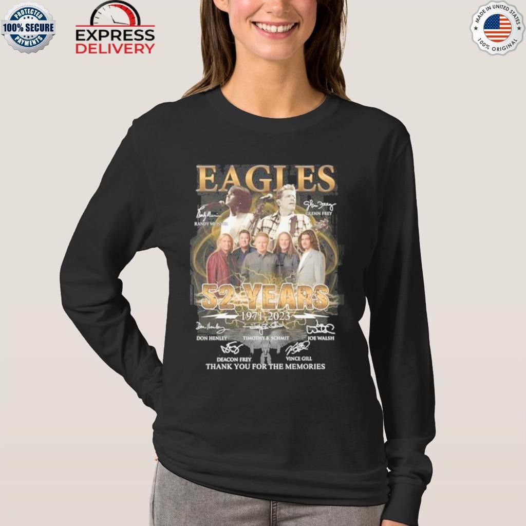 Vintage Eagles Band 52 Years Anniversary Signatures T Shirt, Eagles Band  1971 2023 Shirt, Eagles Final Tour 2023 Shirt, Eagles Band Vintage Tee Merch  - teejeep