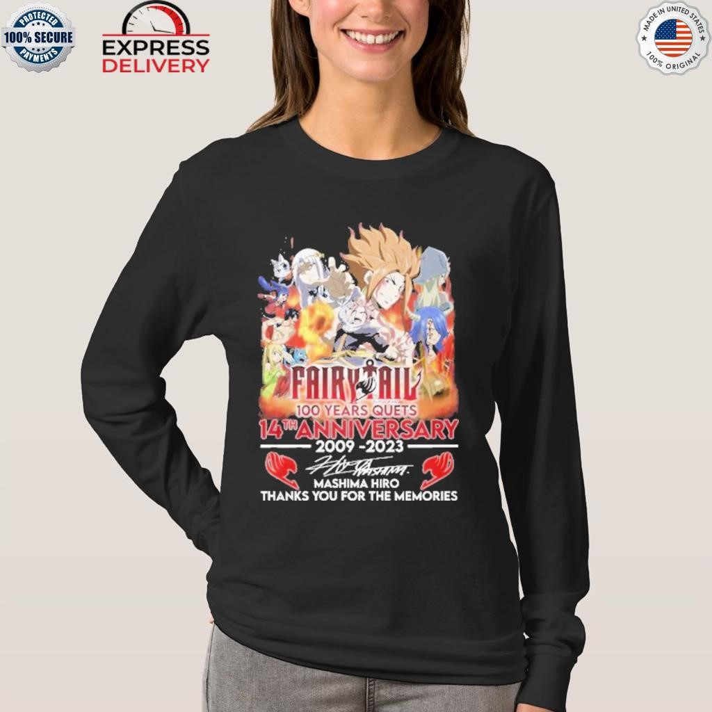 Fairytail 100 Years Quets 14th Anniversary 2009 2023 Memories T Shirt -  Growkoc