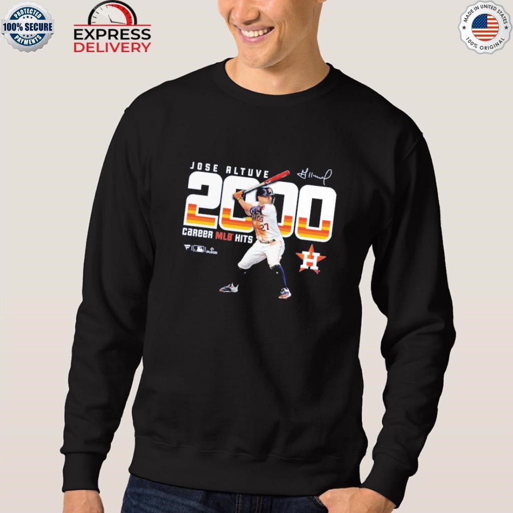 Jose Altuve Houston Astros Fanatics Branded 2,000 Career Hits T-Shirt - Navy