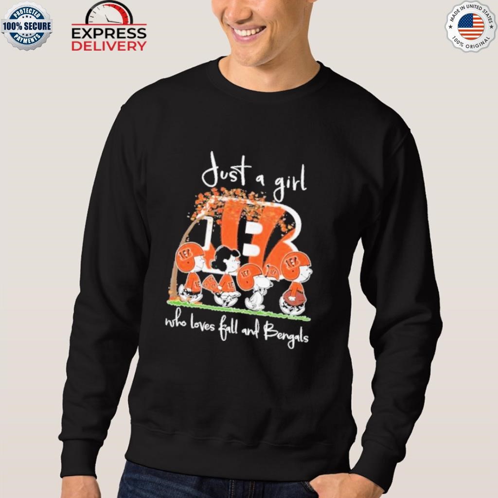 Official just A Girl Who Loves Fall And Bengals T Shirt, hoodie, sweater,  long sleeve and tank top