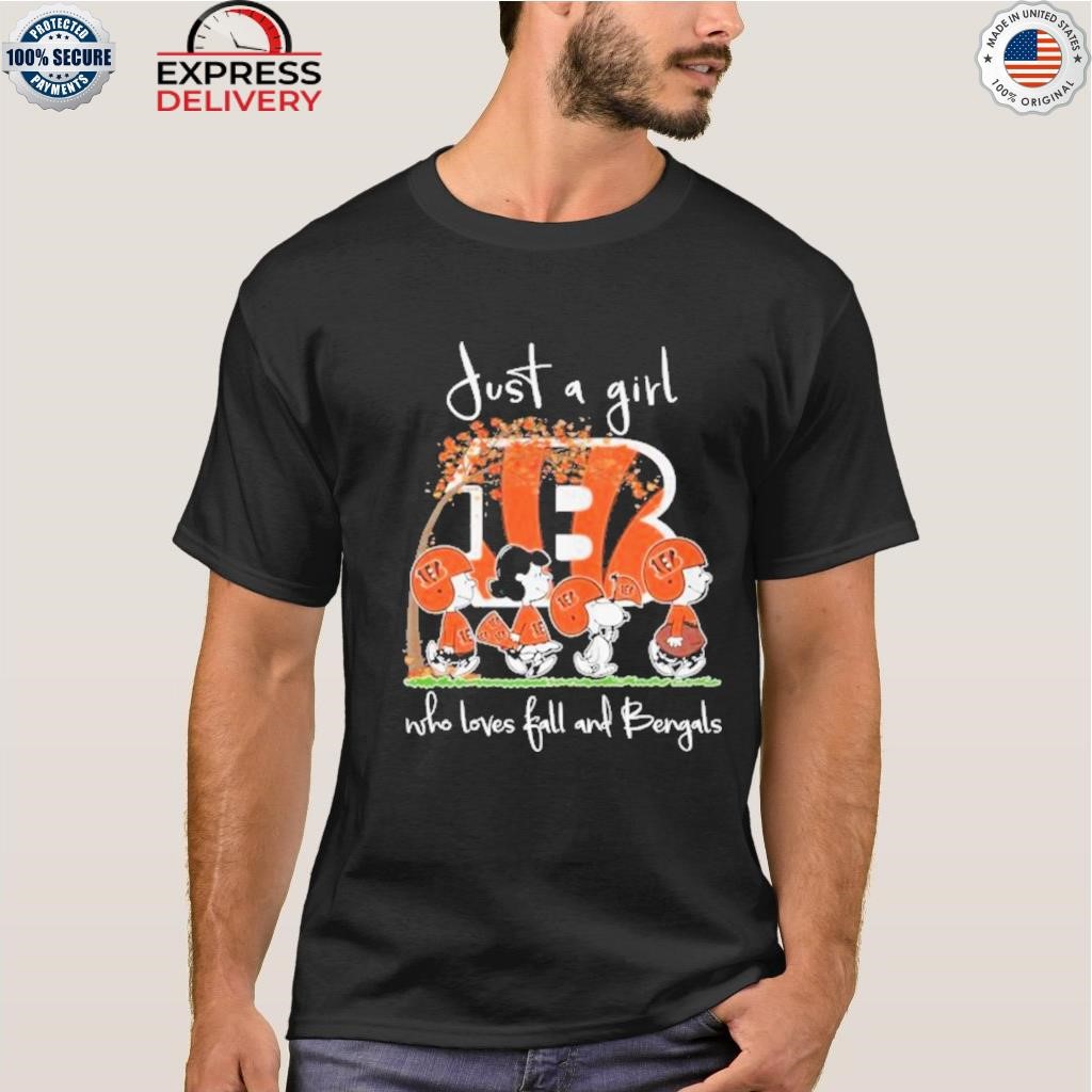 Official just A Girl Who Loves Fall And Bengals T Shirt, hoodie, sweater, long  sleeve and tank top