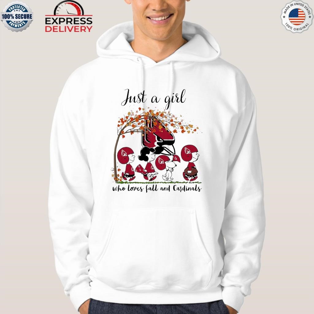Snoopy Just A Woman Who Loves Fall And Ball State Cardinals Peanuts Cartoon  Logo Shirt, hoodie, sweater, long sleeve and tank top