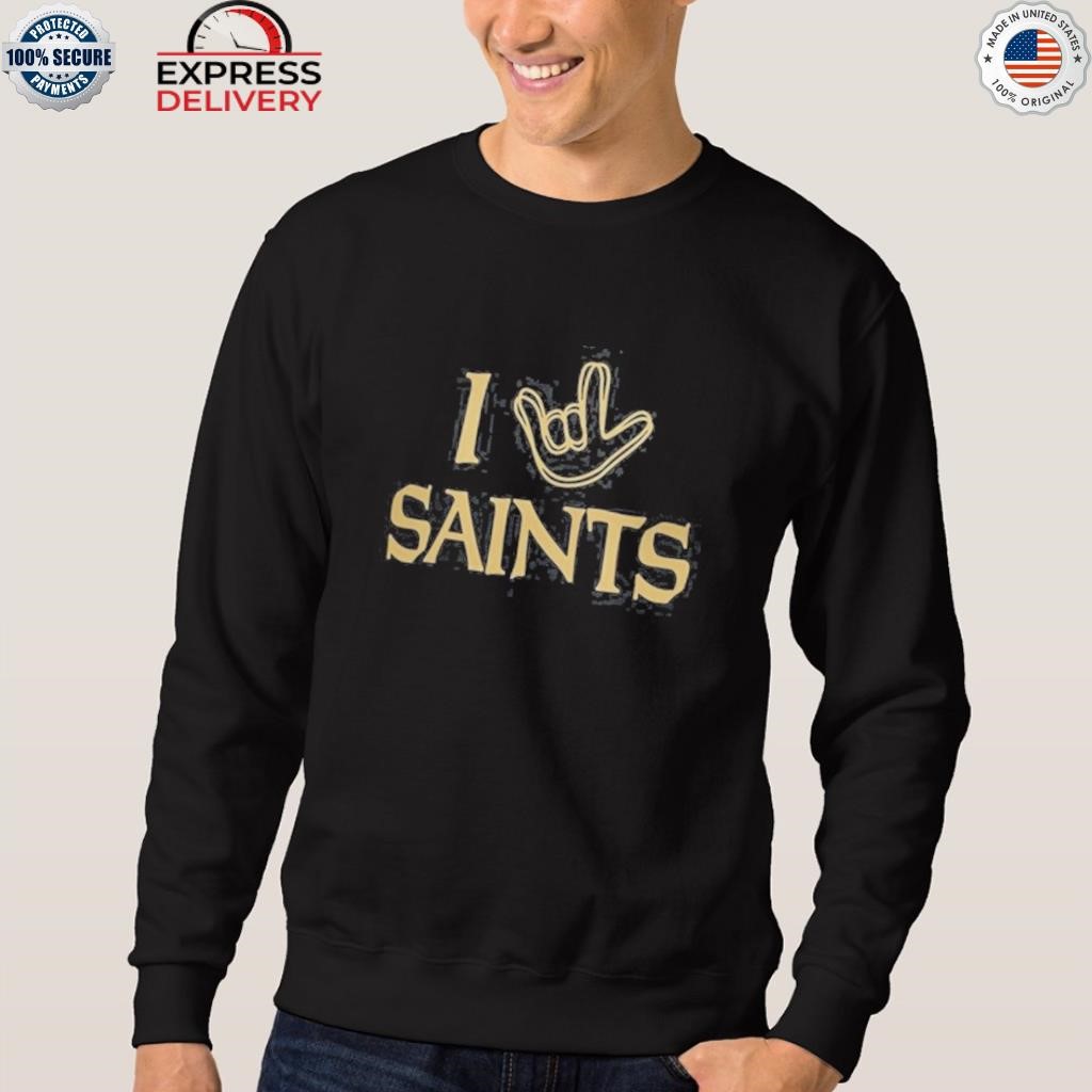 Official new orleans saints charcoal the NFL asl collection by love sign T- shirt, hoodie, sweater, long sleeve and tank top