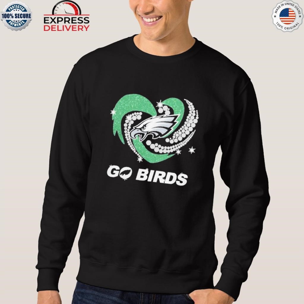 Philadelphia Eagles Go Birds Diamond Heart Shirt, hoodie, sweater, long  sleeve and tank top