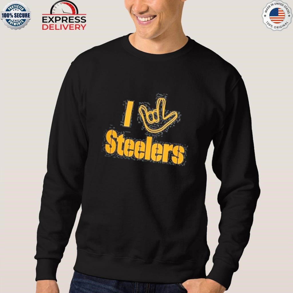 Official pittsburgh Steelers charcoal the NFL asl collection by love sign T- shirt, hoodie, sweater, long sleeve and tank top