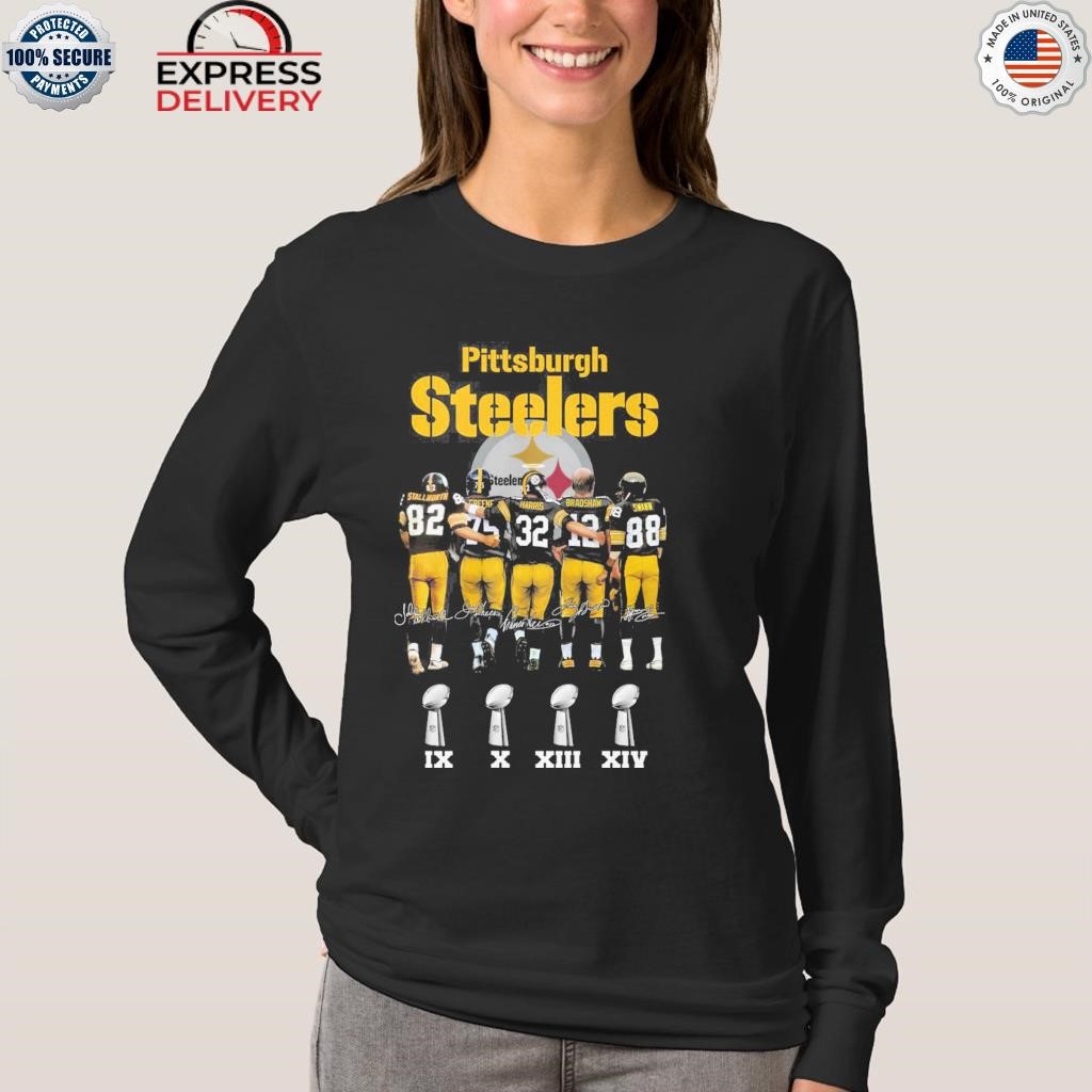 Official pittsburgh Steelers stallworth greene Harris bradshaw swann T-shirt,  hoodie, sweater, long sleeve and tank top