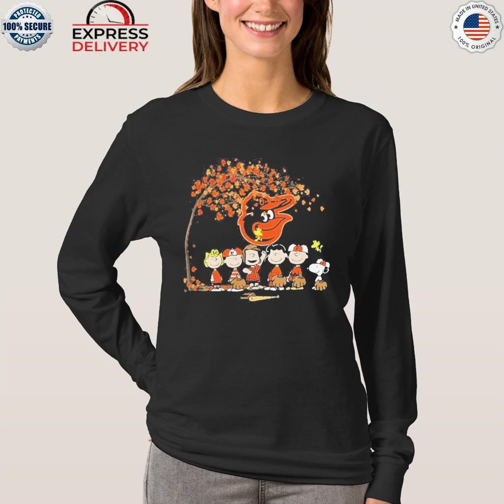 Official the Peanuts just a girl who loves fall orioles T-shirt, hoodie,  sweater, long sleeve and tank top