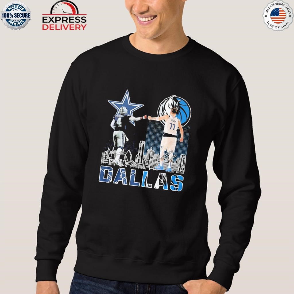 Official dallas Cowboys Prescott And Mavericks Doncic City Champion Shirt,  hoodie, sweater, long sleeve and tank top