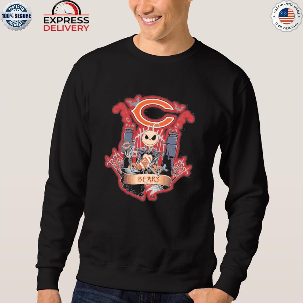 NEW Jack Skellington Halloween Chicago Bears Fan Unisex T-Shirt