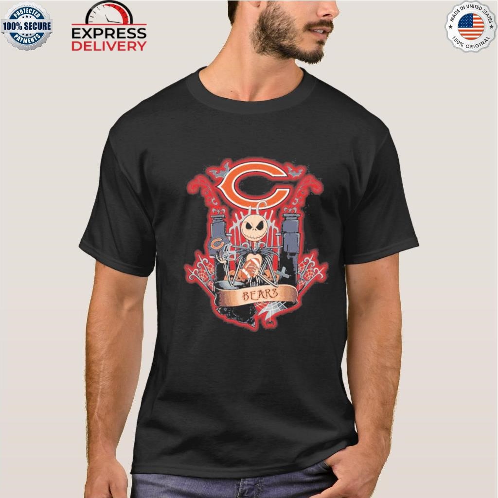 Jack skellington halloween chicago bears fan shirt, hoodie, sweater, long  sleeve and tank top