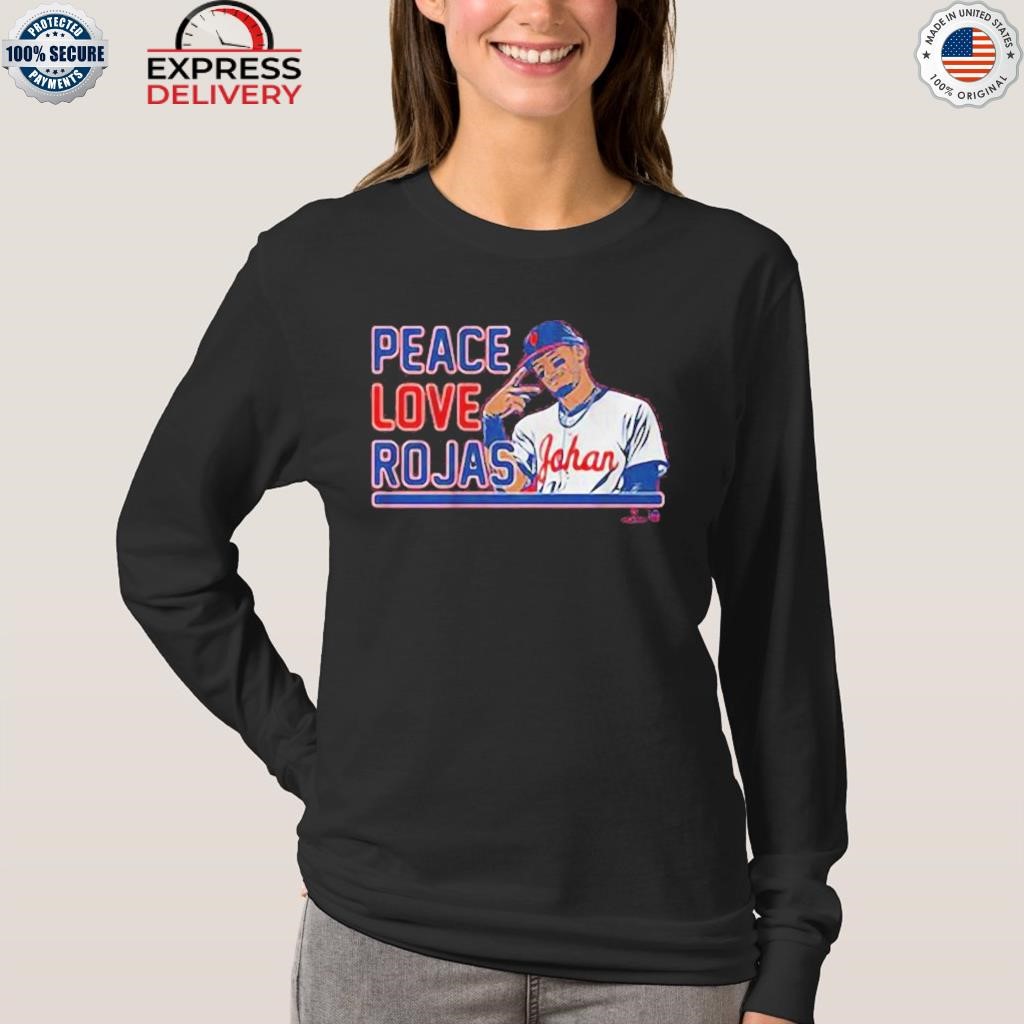 Johan Rojas: Peace Love Rojas, Adult T-Shirt / 2XL - MLB - Sports Fan Gear | breakingt