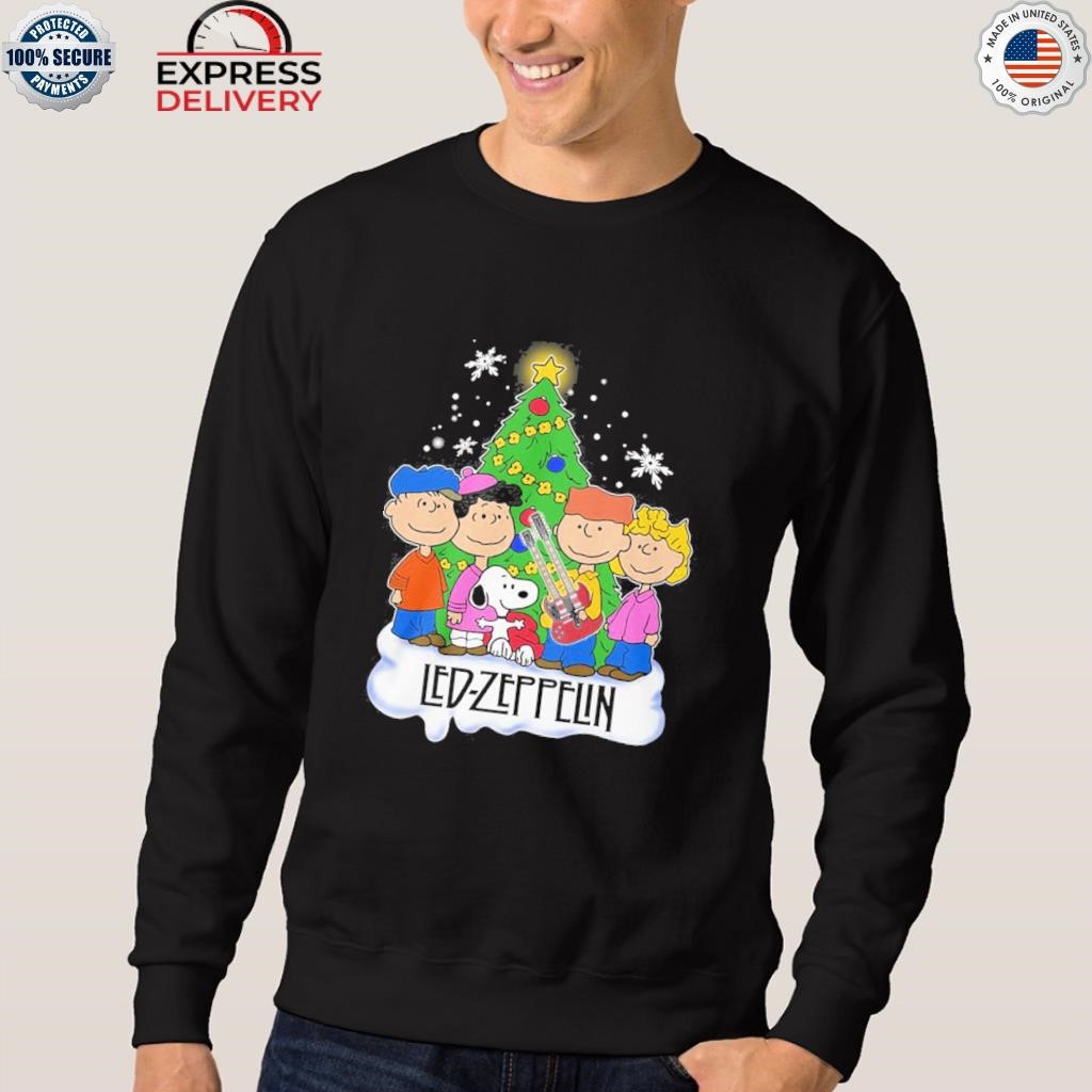 Led Zeppelin Snoopy Peanuts Christmas shirt hoodie sweater long sleeve and tank top