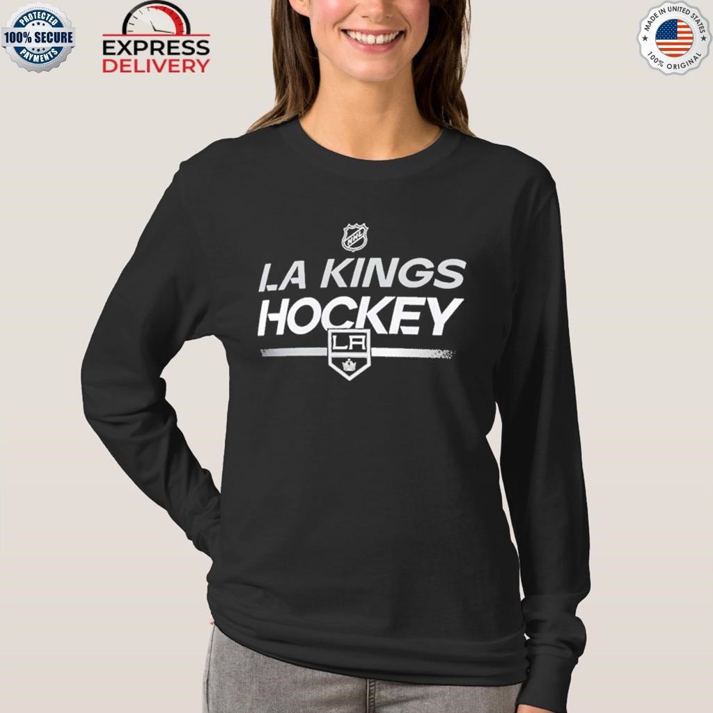Los Angeles Kings Mens Adidas Black Primary Logo Long Sleeve T Shirt
