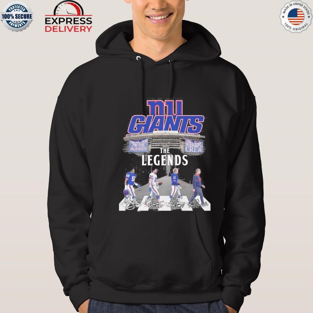 Official New york giants thank you for the memories big blue wrecking the  legends T-shirt, hoodie, tank top, sweater and long sleeve t-shirt