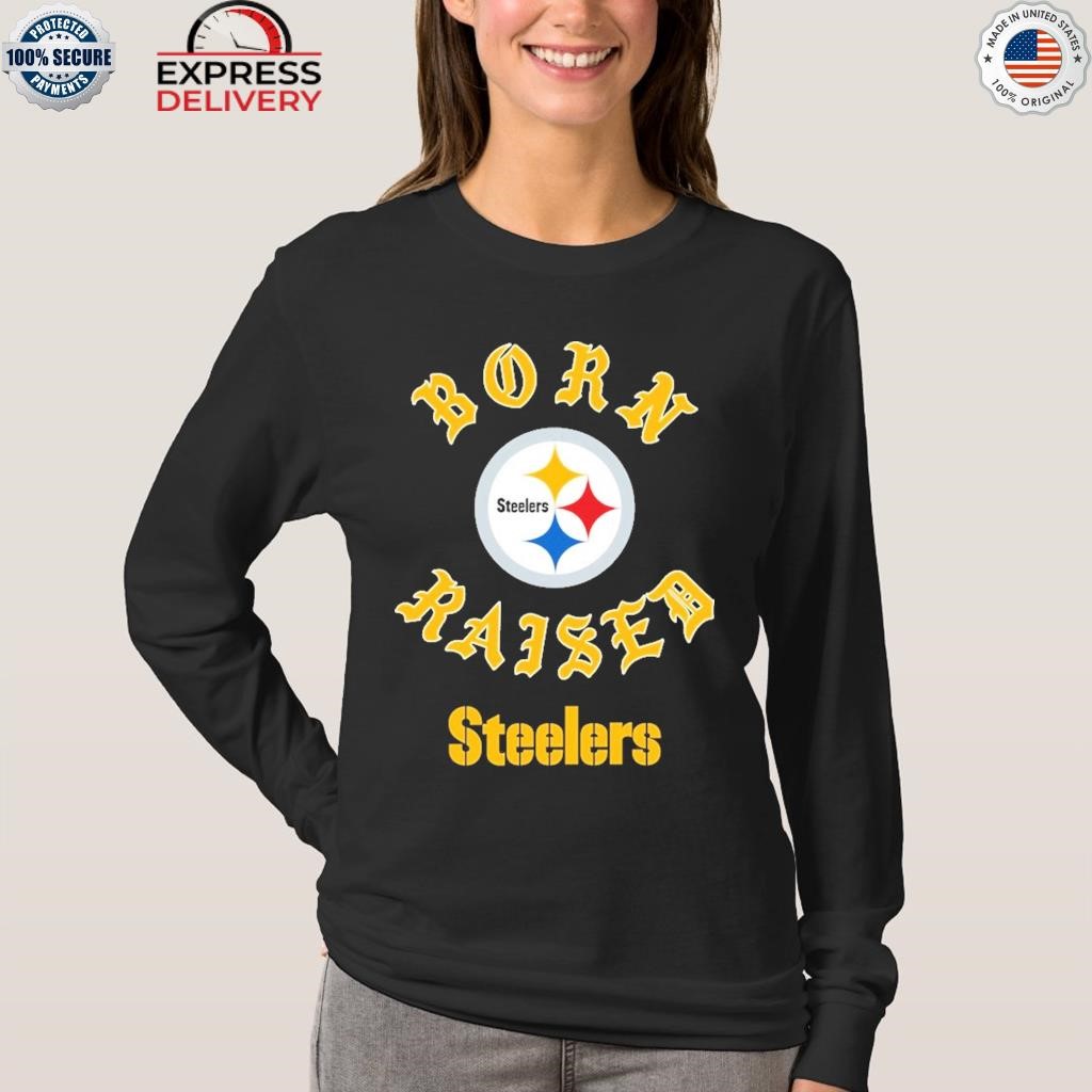 Unisex Born x Raised Yellow Pittsburgh Steelers Pullover Hoodie Size: 3XL