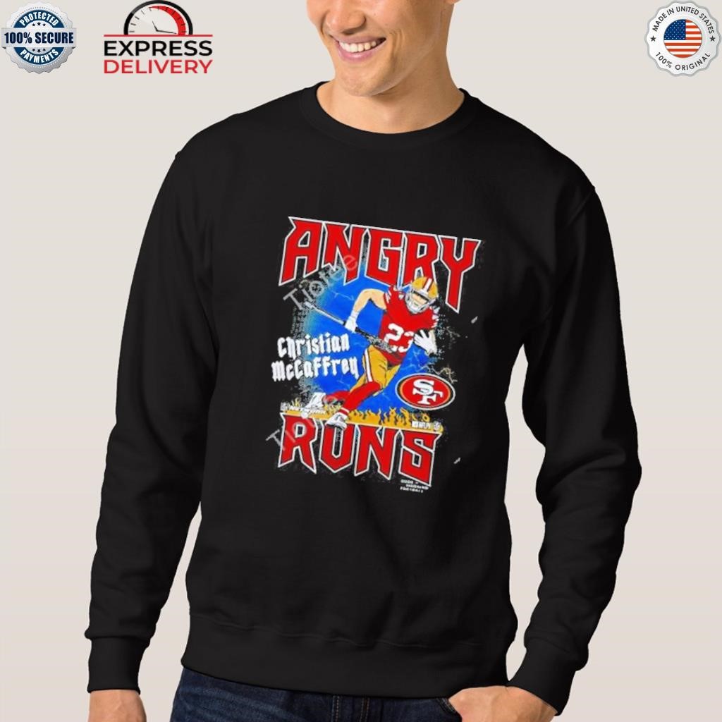 Angry runs 49ers christian mccaffrey shirt, hoodie, sweater, long sleeve  and tank top