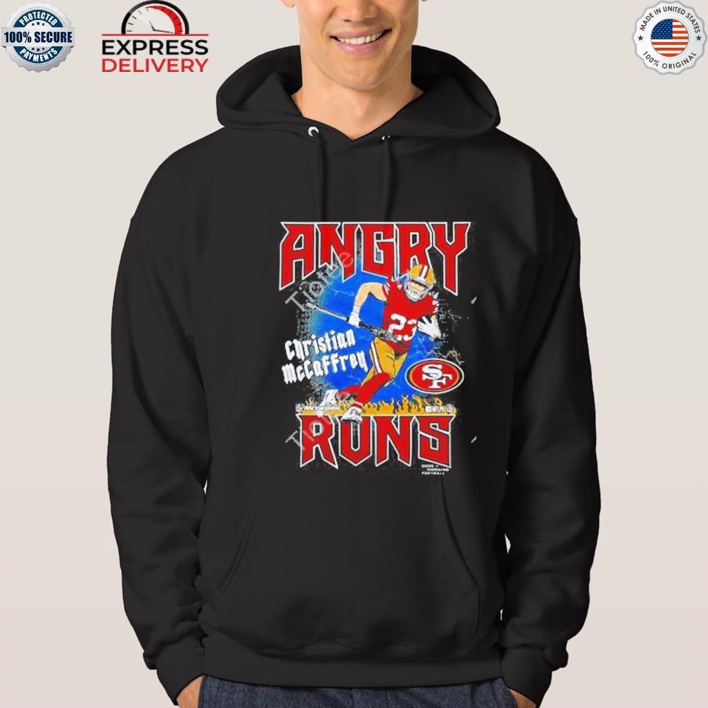 Angry Runs 49ers Christian Mccaffrey Vintage Shirts Hoodie Tank-Top Quotes