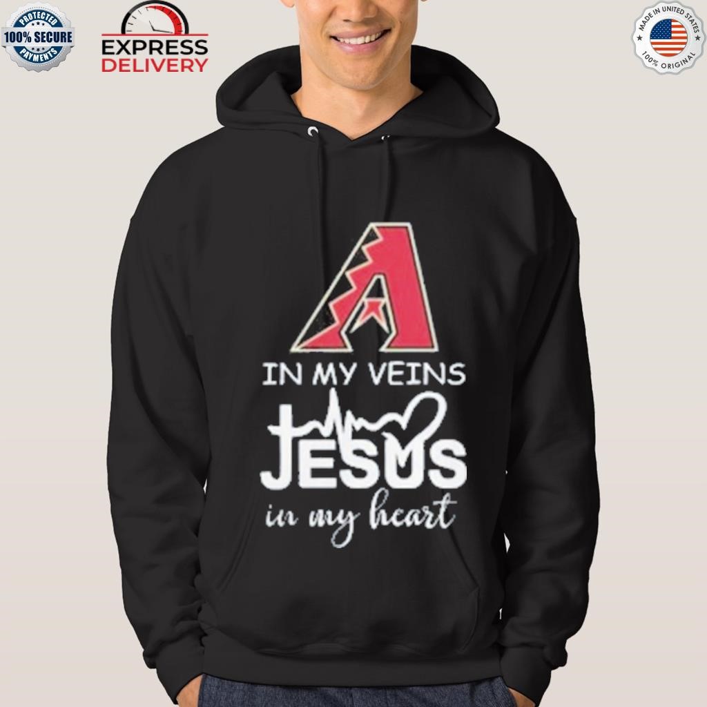 Arizona diamondbacks october in my veins Jesus in my heart 2023 Shirt -  HollyTees