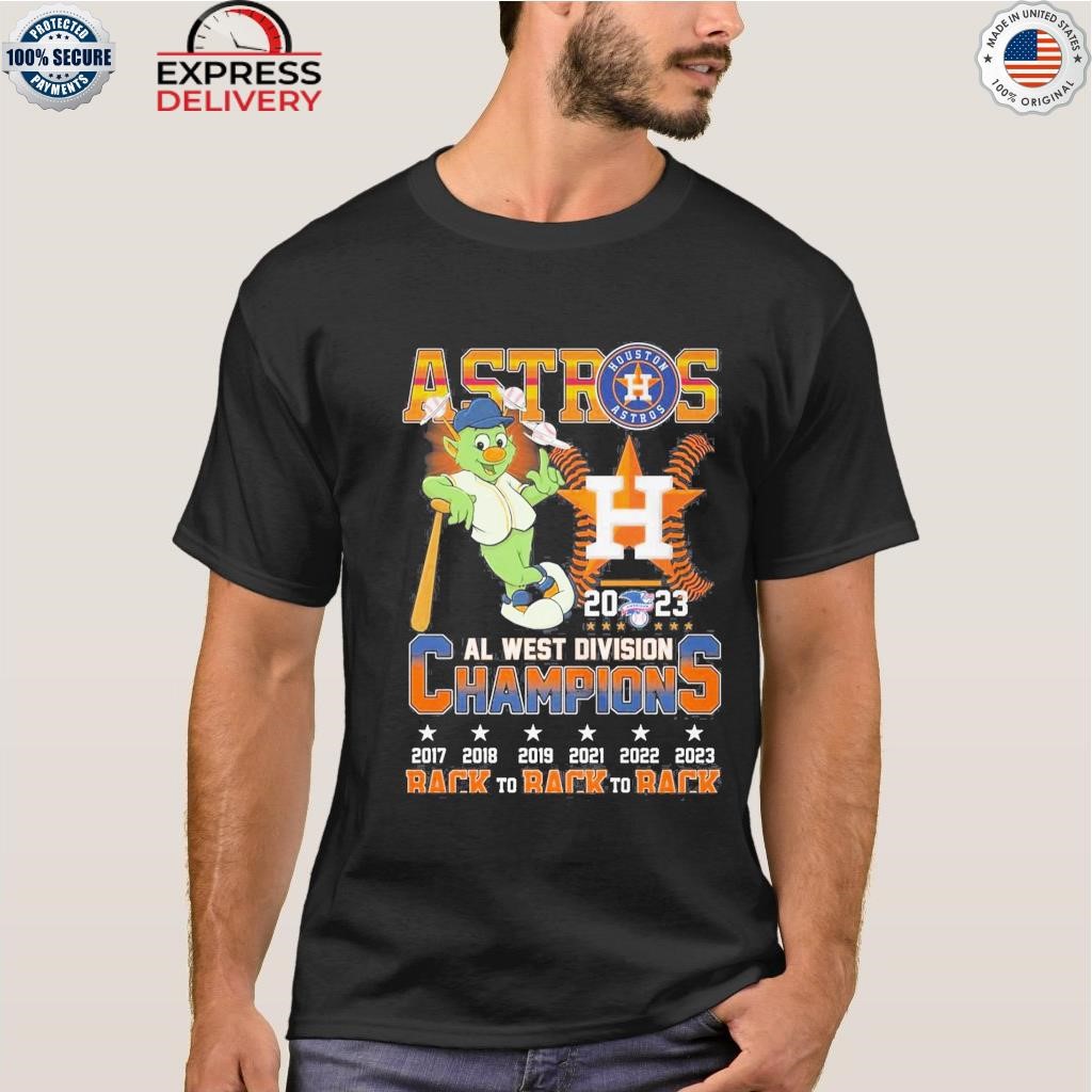 Official Houston astros al west Division champions back to back to back T- shirt, hoodie, tank top, sweater and long sleeve t-shirt