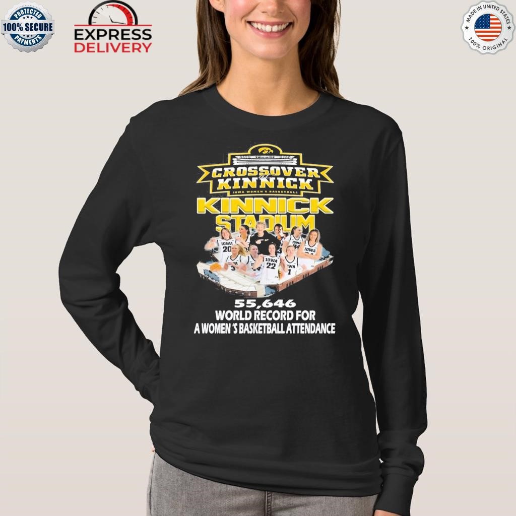 Iowa Basketball 55646 Largest Women's Basketball Crossover At Kinnick T- Shirts, hoodie, sweater, long sleeve and tank top