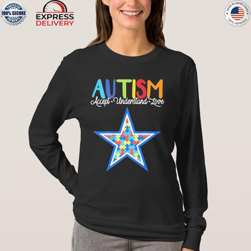 Meduim Dallas Cowboys Crucial Catch/ Autism / Pride T-Shirt