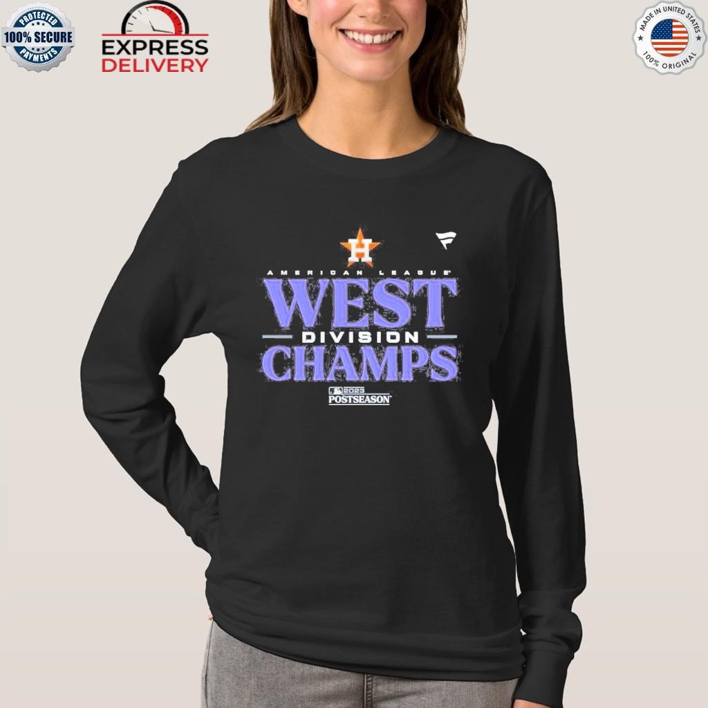 Official Houston astros 2023 al west Division champions T-shirt, hoodie,  tank top, sweater and long sleeve t-shirt