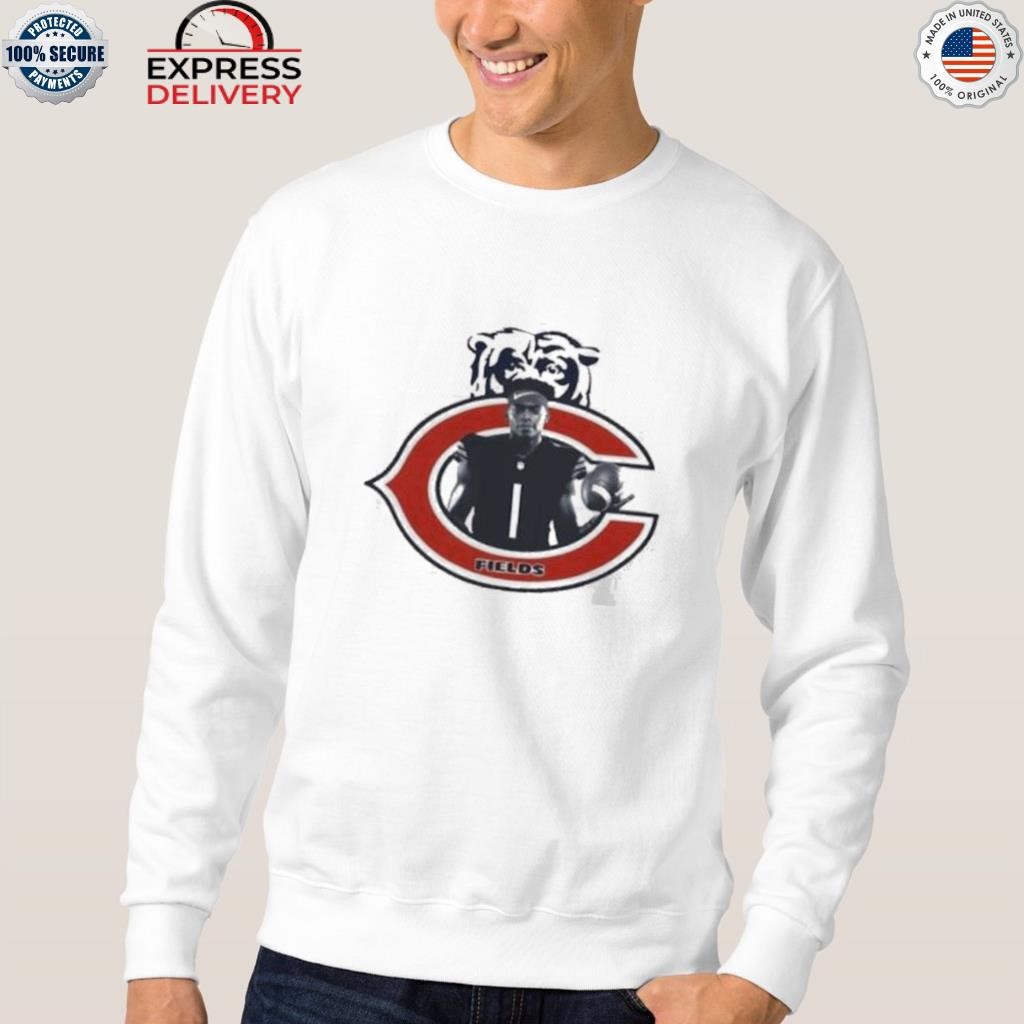 Chicago Bears Home Name & Number Long Sleeve T-Shirt - Justin Field - Mens