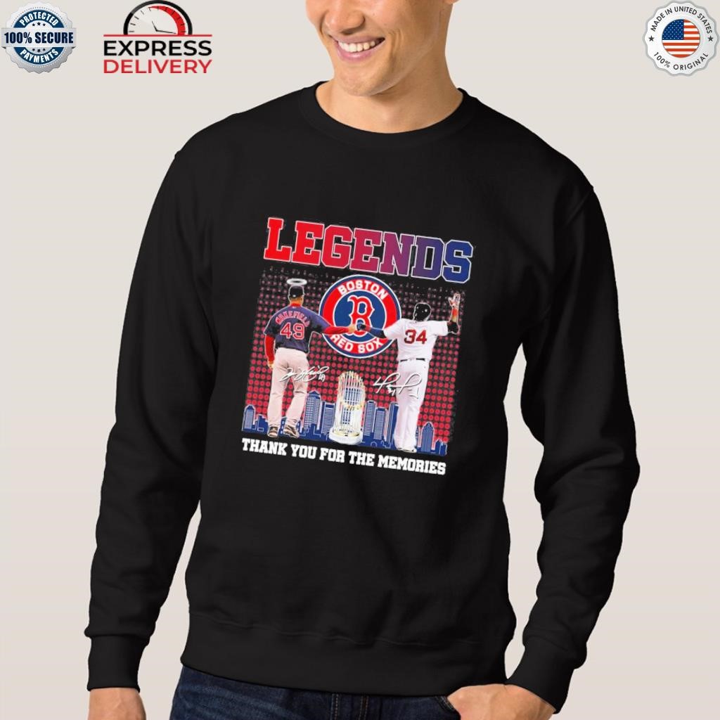 Legends Boston red sox thank you for the memories shirt, hoodie, sweater,  long sleeve and tank top