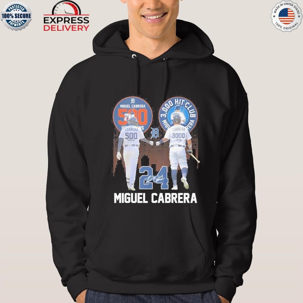 Miguel Cabrera 500 Home Runs 3000 Hits Club T-shirt