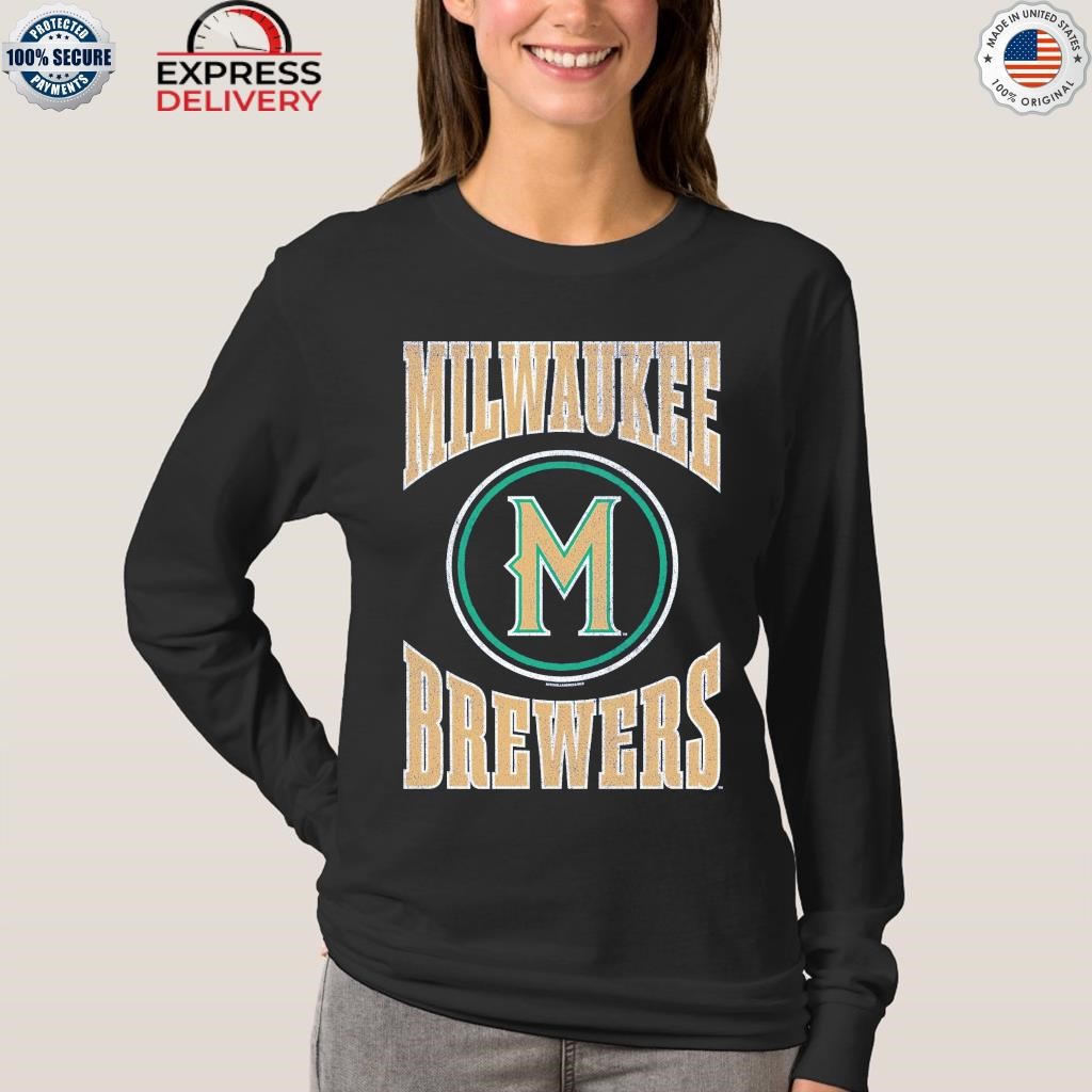 Mitchell & Ness Arched Logo Slub Tee Milwaukee Brewers